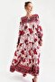 1947 FLORAL PATTERNED DRESS WITH PACKED SLEEVE ROBEL - 2