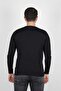 Regular Men's Knitwear Black Sweater Crew Neck Winter Woven - 3
