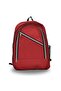 Multi-Compartment Red Reflective Zippered Backpack