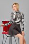 Women's Black and White Patterned Half Fisherman Body