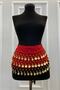 Red Shakira Belly Dancer Dance Belt with Sequin Bells Henna Play Entertainment Bridesmaid Wedding Shakira Belt