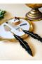 2 Piece Feather Pattern Cake Serving Set - 5