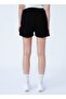 X Aae Elastic Waist Loose Fit Black Women's Shorts K-edoya - 4