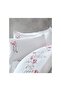 3D Embroidered Double Satin Duvet Cover Set Perla White - 2