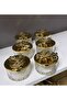 Decorative Gold-Lidded Set of 6 Dessert Bowls Serving and Treat Glass - 3