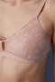 حمالة صدر دانتيل غير لاسلكية ذات نطاقات مثلثة من Dusty Rose