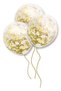 Gold Confetti Transparent Balloon 10 Pieces 30 cm Gold Yellow Balloon with Sequins Inside Colorless Balloon Party - 2