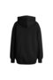 Round Neck Plain Black Women's Sweatshirt12200382 - 8