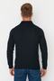 Lacivert Slim Fit Yünlü Polo Yaka Düğmeli Smart Triko Kazak TMNAW23KZ00238 - 6