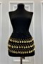 Black Shakira Belly Dancer Dance Belt with Sequin Bell Henna Play Entertainment Bridesmaid Wedding Shakira Belt