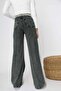 Booly Anthracite Extra High Power Lycra Smoked Loose Jeans Palazzo Trousers (super High) - 3