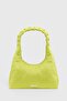Women's Neon Green Knitted Handle Baguete Bag 215