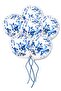 Clear Chrome Balloon Set with 20 Blue Confetti - 30 cm Sequin Sighted Party - 2