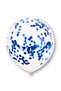 Clear Chrome Balloon Set with 20 Blue Confetti - 30 cm Sequin Sighted Party - 4