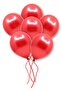 Transparent and Red Metallic Balloon Set with Red Confetti 20 Pieces 30 cm Transparent Sequin Balloon Scale - 3