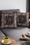 43x43cm Premium Thai Feather Woven Fabric Antique Framed Double Sided Throw Pillow Pillow Case Krl327 - 3
