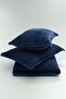 Modern Line 3 Piece Blanket Set - Navy Blue