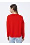 Lemon Crew Neck Printed Red Women's Sweatshirt Melan - 3