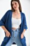Women's Uncovered Knitwear Cardigan-navy blue - 6