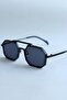 Sophia Unisex Black Square Rectangular New Season UV400 Black Sunglasses - 8