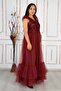 Graduation & Wedding Shoulder Skirt Ruffle Model Princess Evening Dress - 2