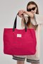 Fuchsia Color Women's Bag, Women's Straw Hand and Shoulder Bag, Straw Bag, Linen Bag, Straw Bag