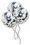 Black Confetili Transparent Balloon 10 Pieces 30 cm Sequined Balloon Balloon Scale Colorless Balloon Party - 2
