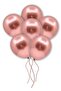 Rose Gold Transparent Chrome Balloon Set - 20 Pieces, 30 Cm, Glow Sequin - 3