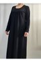 Gathered Combed Cotton Viscose Dress with Cut-Out on the Front - 4