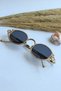 George Gold Patterned Frame Vintage New Season UV400 Black Sunglasses - 4