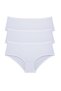 3 Pieces Women's High Waist Bato Panties White (With Earphones as a Gift)