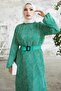 Melya ıtır فستان شيفون نمط - أخضر - 2