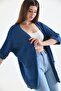 Women's Uncovered Knitwear Cardigan-navy blue
