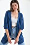 Women's Uncovered Knitwear Cardigan-navy blue - 4