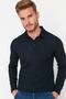 Lacivert Slim Fit Yünlü Polo Yaka Düğmeli Smart Triko Kazak TMNAW23KZ00238 - 2
