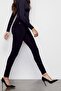 Black High Waist Lycra Jean Trousers with Recovery Effect - 2