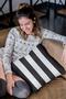 43x43cm Woven Premium Thai Feather Fabric Double Sided Striped Throw Pillow Pillowcase Krl151 - 4