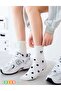 5 Pairs College Mickey Mouse Patterned Women's Socks - 5
