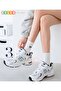5 Pairs College Mickey Mouse Patterned Women's Socks - 6