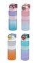 Double Color 600ml Non-Slip Silicone Body Comfortable Drinking - Strawless - Motivation Water Bottle - 3