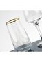Gold Water Set Cut Glass 13 Pieces for 6 Persons - 3