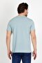 Men's Mint Crew Neck T-shirt with Embroidery Detail - 4