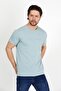 Men's Mint Crew Neck T-shirt with Embroidery Detail - 6
