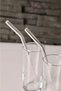 Transparent 2-Piece Glass Inclined Straw