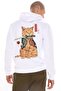 Men's Black Hooded Sweatshirt with Back Print Born