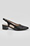 Women's Black Genuine Leather Heeled Shoes Size 35-41 - 2