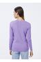V-Neck Plain Pink Women's Sweater Gtd02-bsk22 - 4