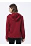 Hooded Collar Plain Red Women's Sweatshirt Sw01-Sk022 - 4
