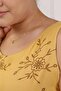 Sleeveless Cotton Viscose Yellow Pastel Floral Simple Stylish Plus Size Dress - 8