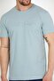 Men's Mint Crew Neck T-shirt with Embroidery Detail - 5